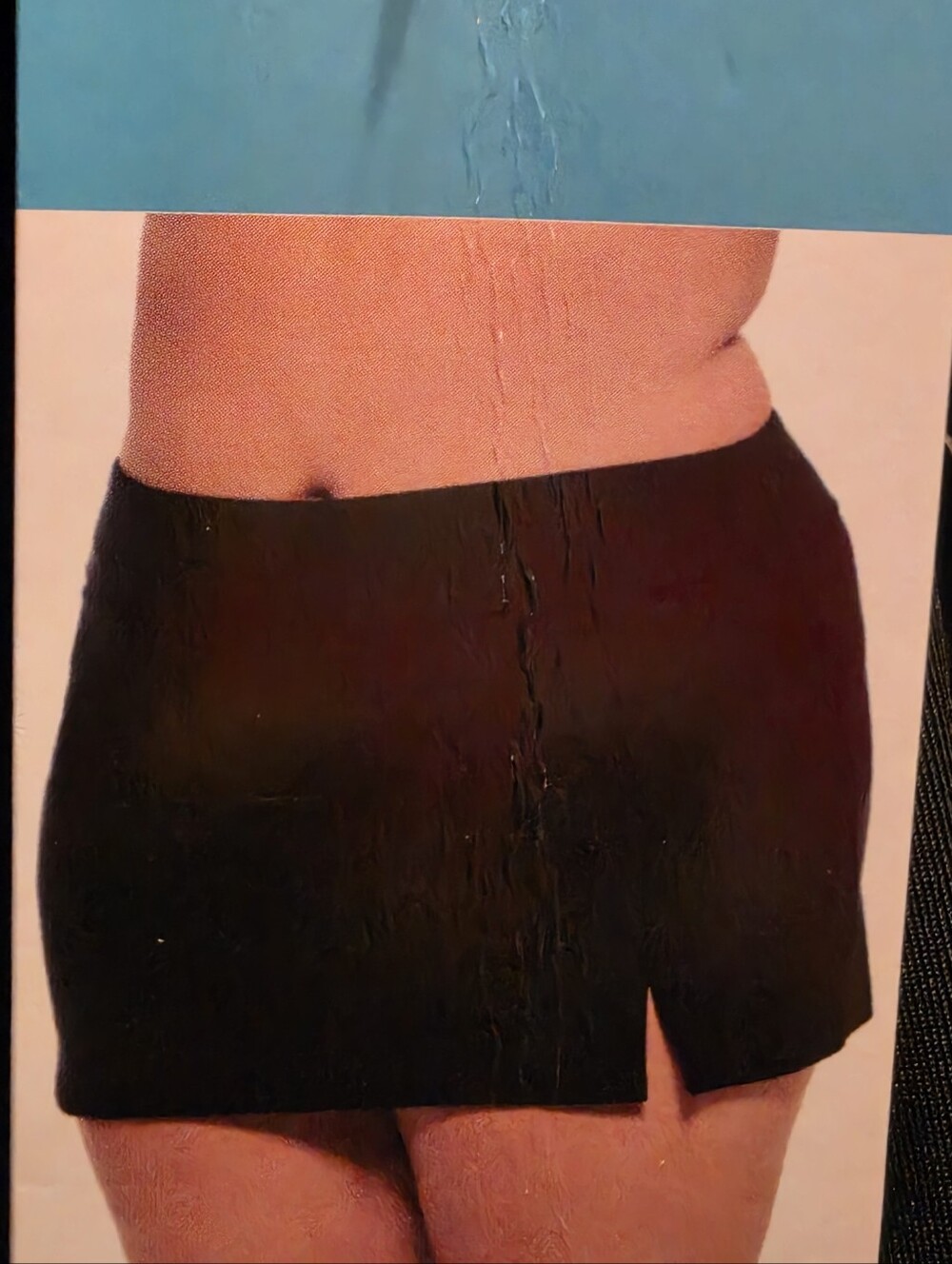 Black Women's Swim Skort with Side Slit